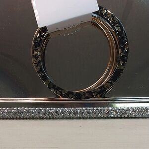 Chic Gold tone and Black Bangle Set, 5 total. NWT